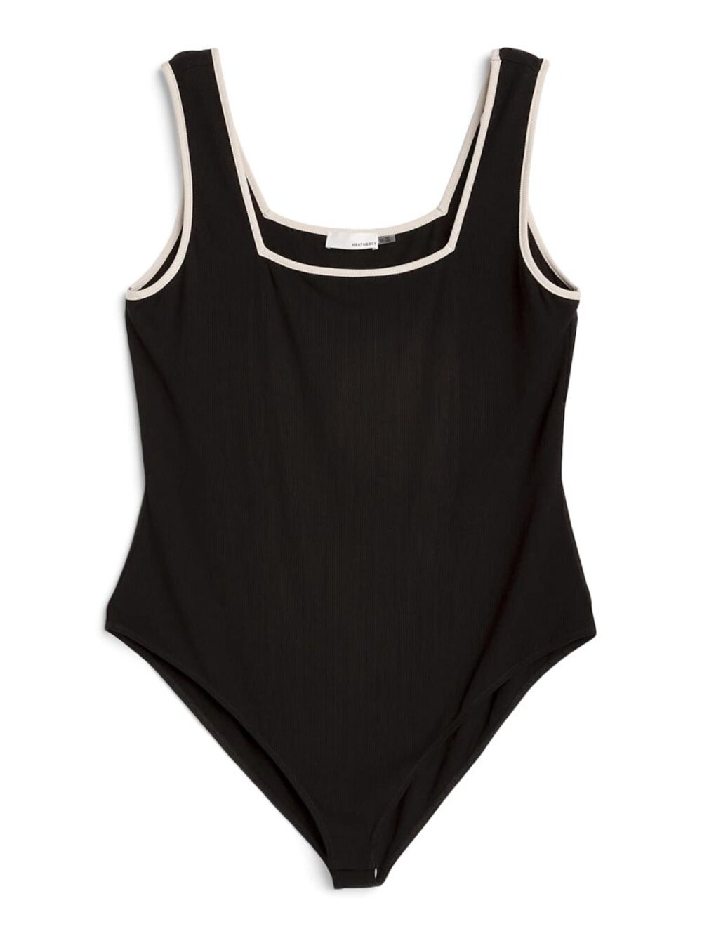 Heatherly Estelle Square Neck Knit Bodysuit Black Plus 2X (Stitch Fix)